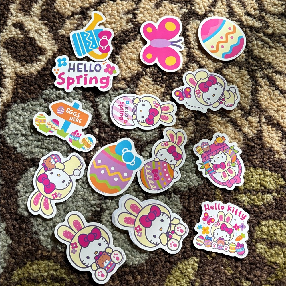NEW Hello Kitty Spring Easter Sticker Lot Bundle